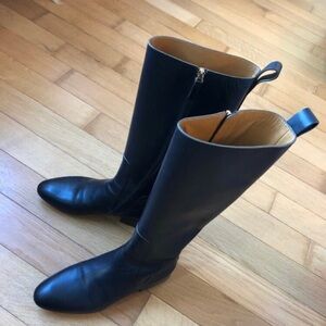 Authentic Chloe Black Leather Boots 38.5